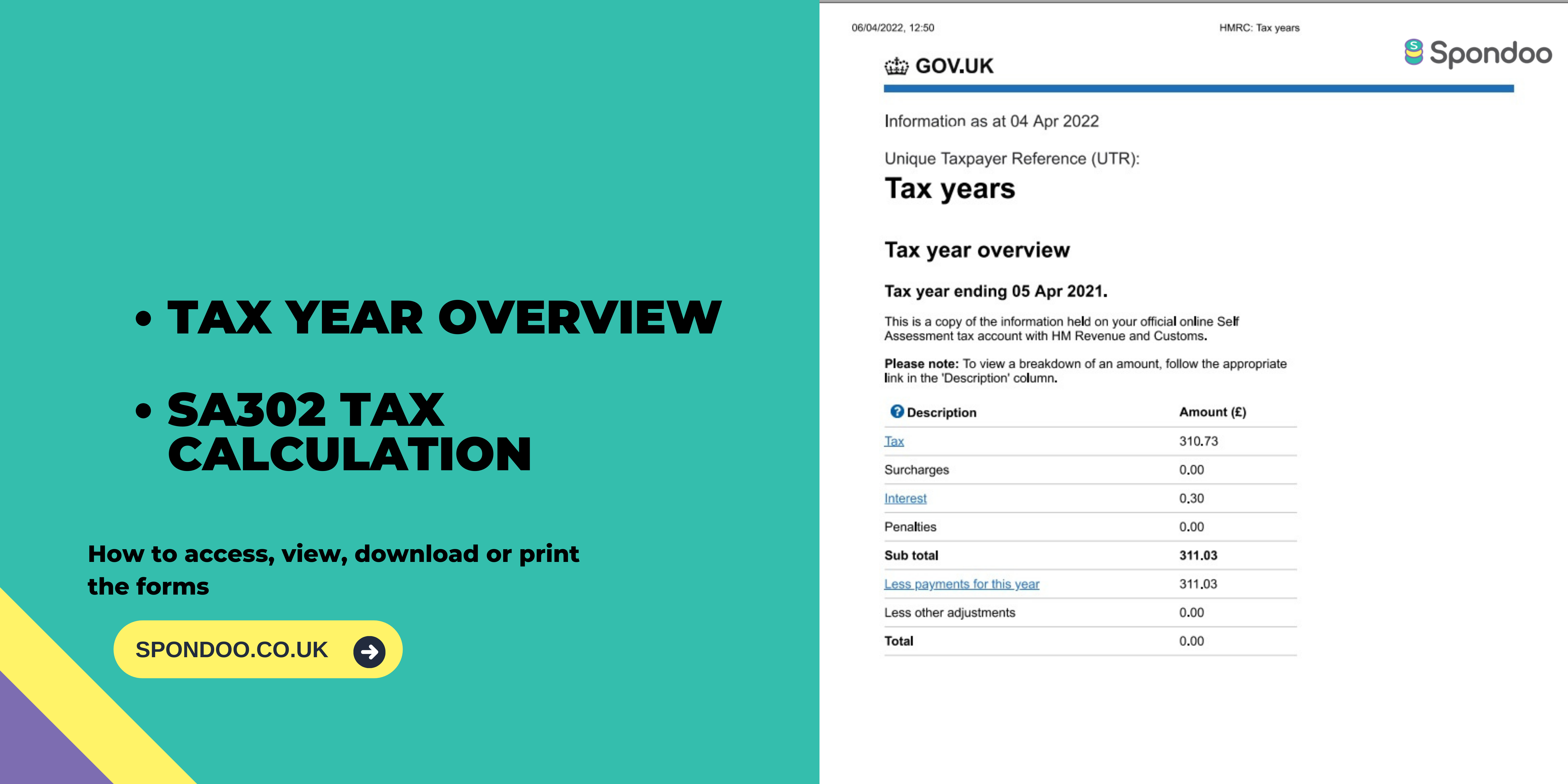 Difference Between Sa302 And Tax Year Overview What You Provide Your 